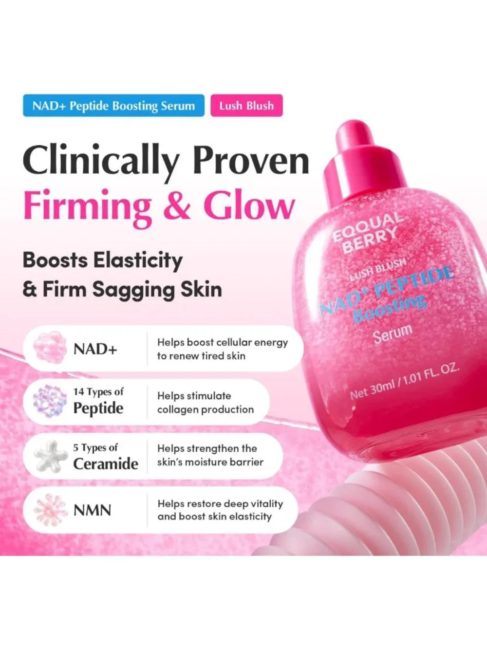 Peptide Boosting Serum for Face, Neck & Body | Anti-Aging Niacinamide & Vegan